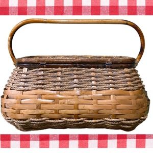 Vintage Ascot Basketworks Large Picnic Basket